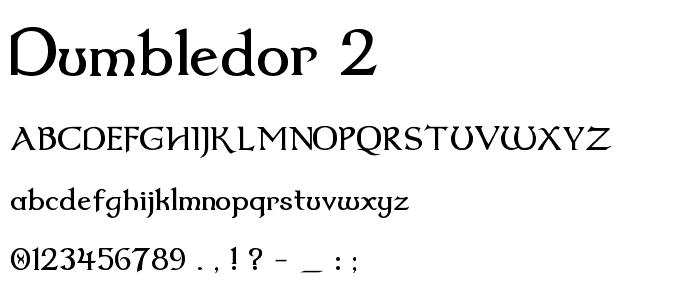 Dumbledor 2 font